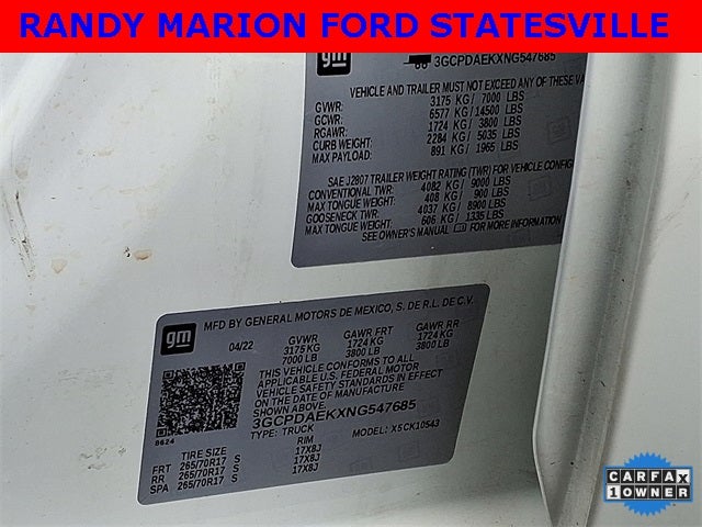 2022 Chevrolet Silverado 1500 WT