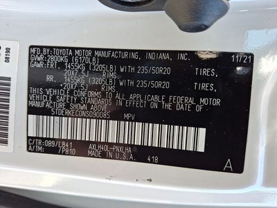 2022 Toyota Sienna Platinum 7 Passenger