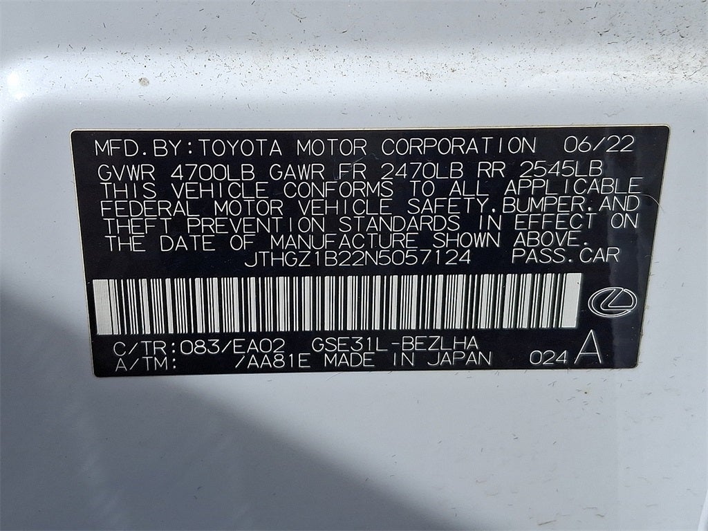 2022 Lexus IS 350 F SPORT