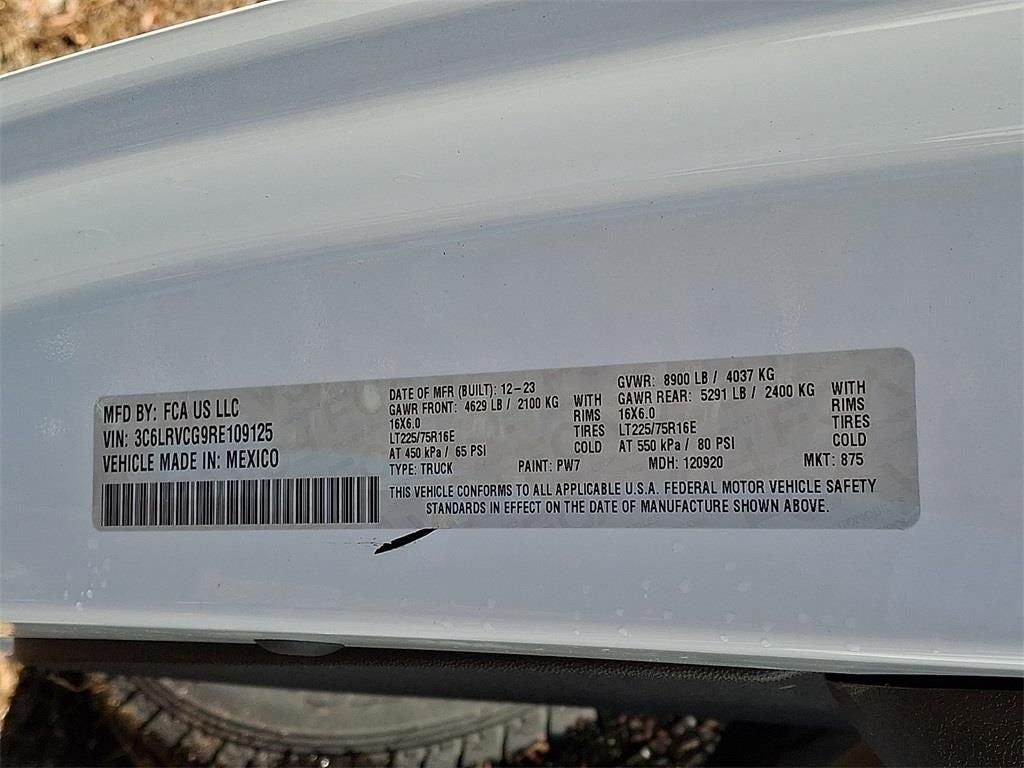 2024 RAM ProMaster 2500 Cargo Van Tradesman High Roof 136' WB w/Pass Seat