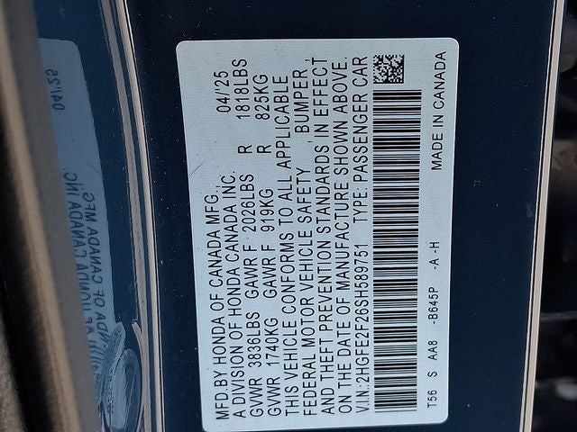 2025 Honda Civic LX