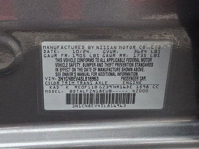2025 Nissan Versa 1.6 SV