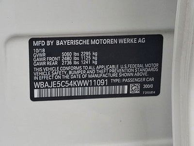 2019 BMW 5 Series 540i