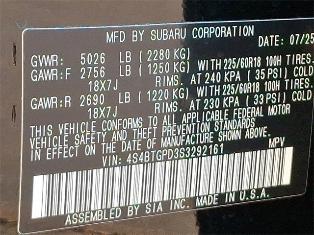 2025 Subaru Outback Touring XT