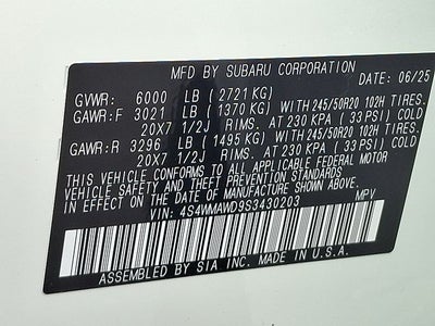 2025 Subaru Ascent Onyx Edition Touring