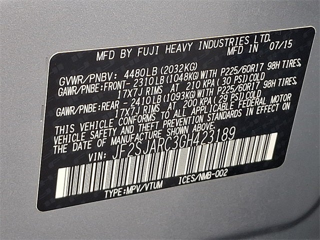 2016 Subaru Forester 2.5i Limited