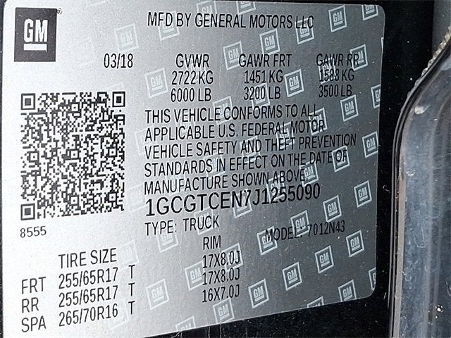 2018 Chevrolet Colorado 4WD LT