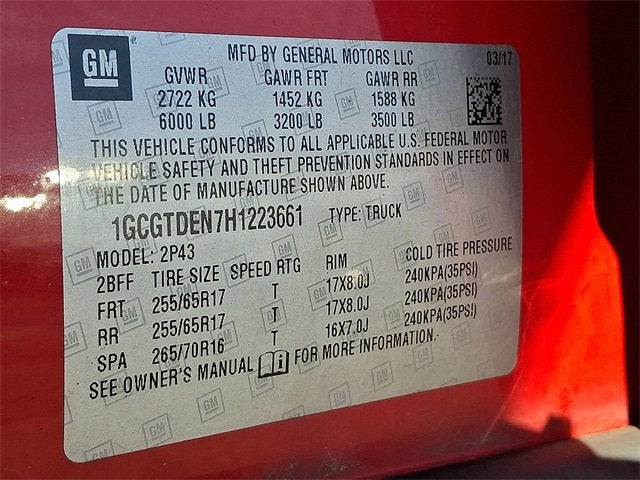 2017 Chevrolet Colorado 4WD Z71