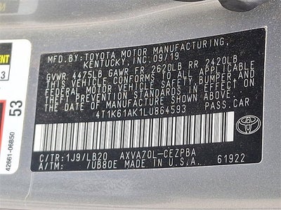 2020 Toyota Camry XSE