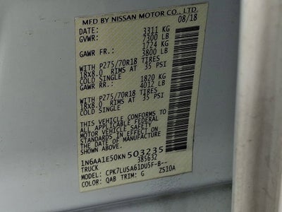 2019 Nissan Titan PRO-4X