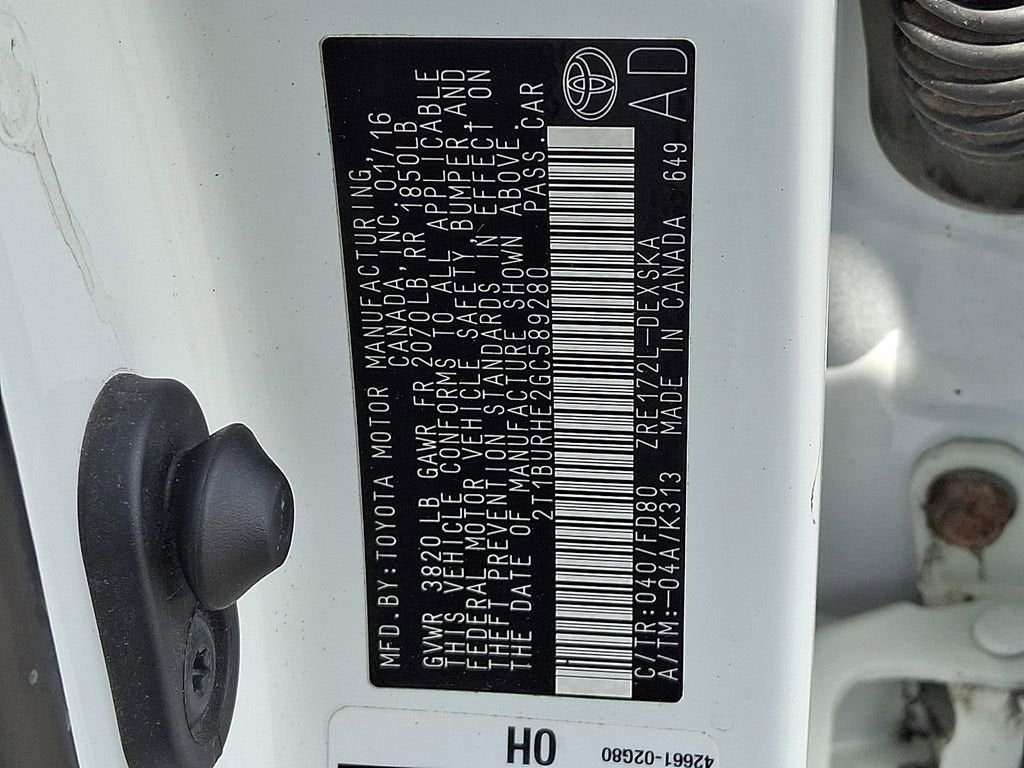 2016 Toyota Corolla L