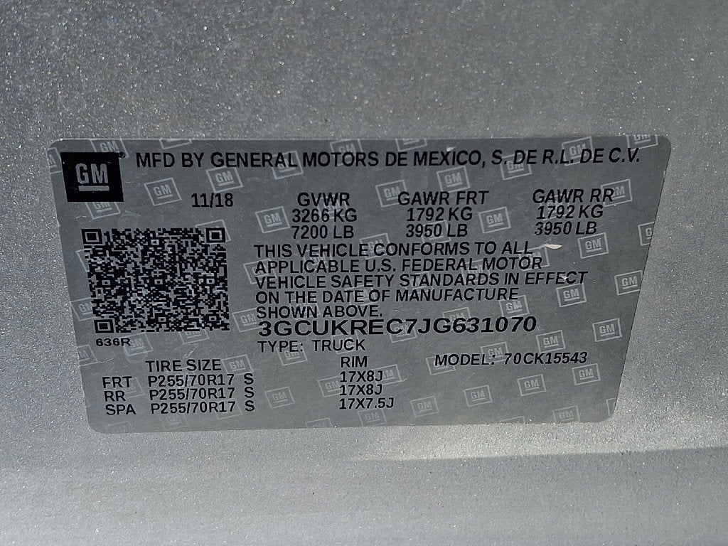 2018 Chevrolet Silverado 1500 LT