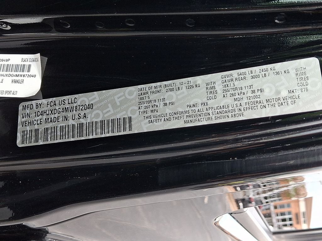 2021 Jeep Wrangler Unlimited Sport Altitude