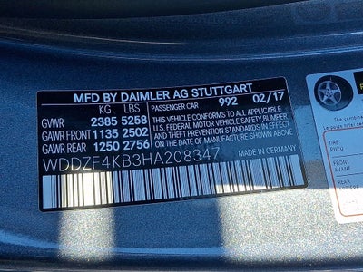 2017 Mercedes-Benz E-Class E 300 4MATIC®