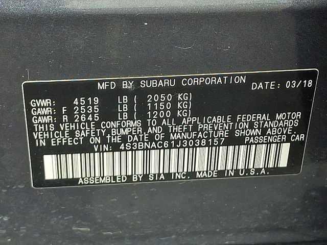 2018 Subaru Legacy 2.5i Premium